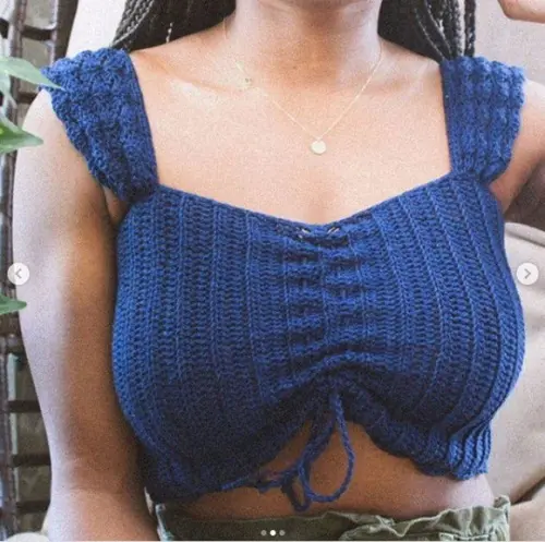 Cropped de crochê