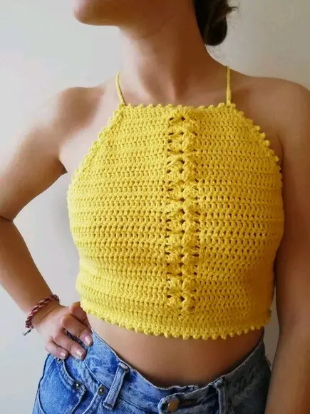 Cropped de crochê