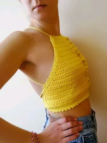 Cropped de crochê