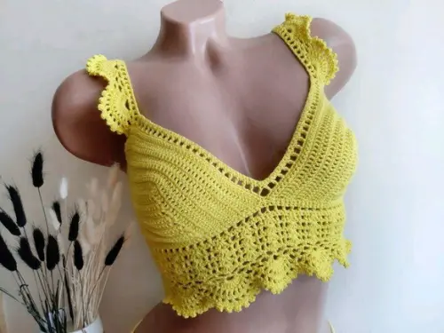 Cropped de crochê