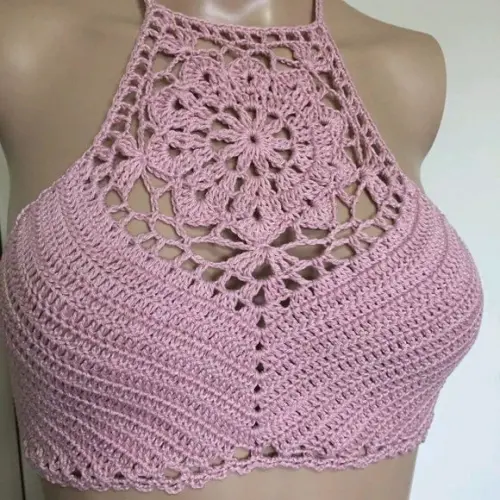 Cropped de crochê