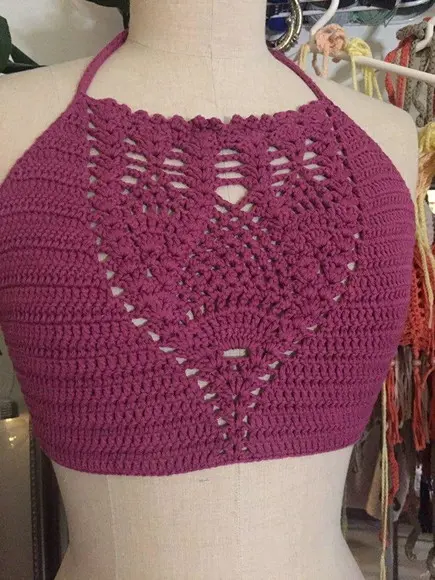 Cropped de crochê