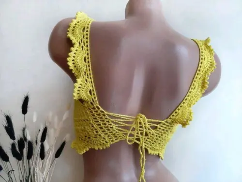Cropped de crochê