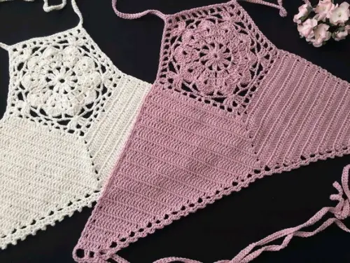 Cropped de crochê