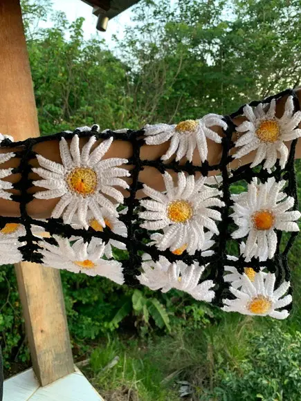 Cropped Manga Longa de Crochê / Blusa