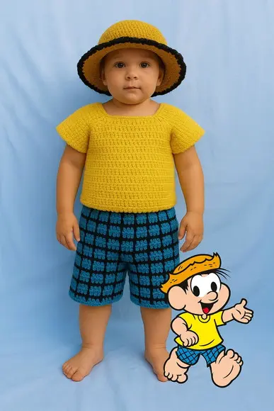 Fantasia ( Chicobento) em Crochê