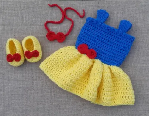 Fantasia Branca de Neve em Crochê
