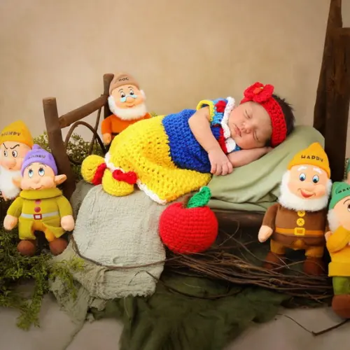 Fantasia Branca de Neve em Crochê
