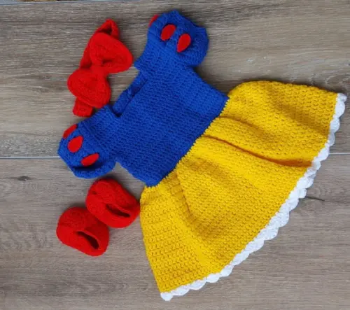 Fantasia Branca de Neve Vestido