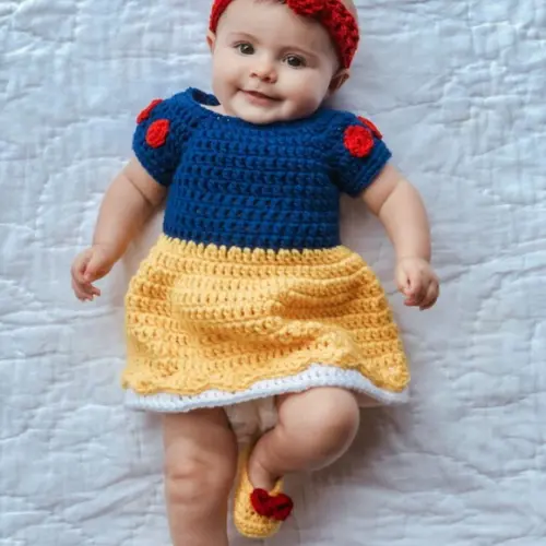 Fantasia Branca de Neve Vestido