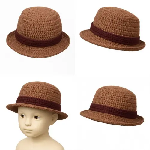 Fantasia Chapéu Indiana Jones em Crochê