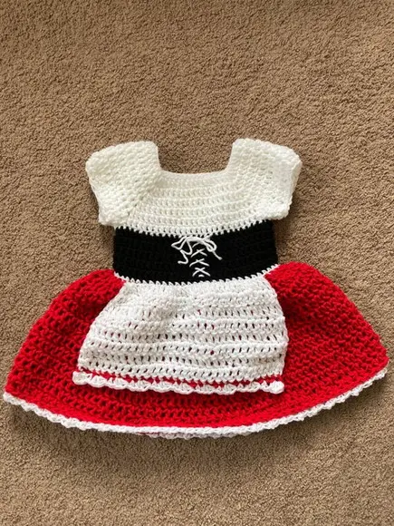 Fantasia Chapeuzinho Vermelho em Crochê