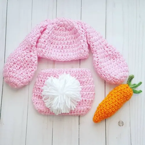 Fantasia coelha em crochê
