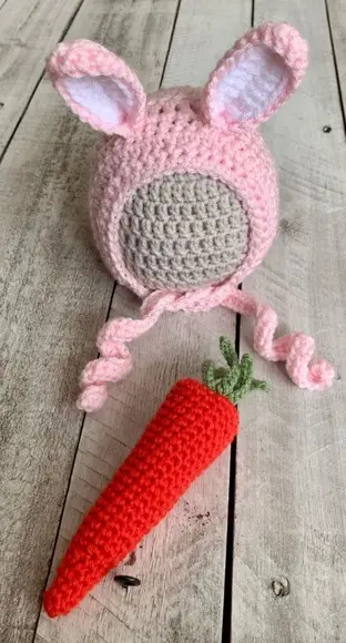 Fantasia Coelho em Crochê Newborn