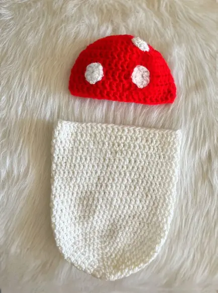 Fantasia Cogumelo Newborn Bebê