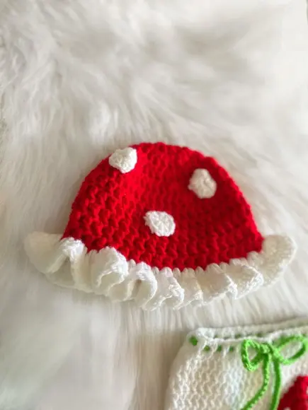 Fantasia Cogumelo Newborn Bebê