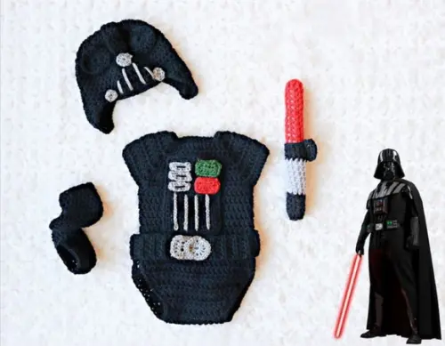 Fantasia Darth Vader Personagem Star Warsem Crochê