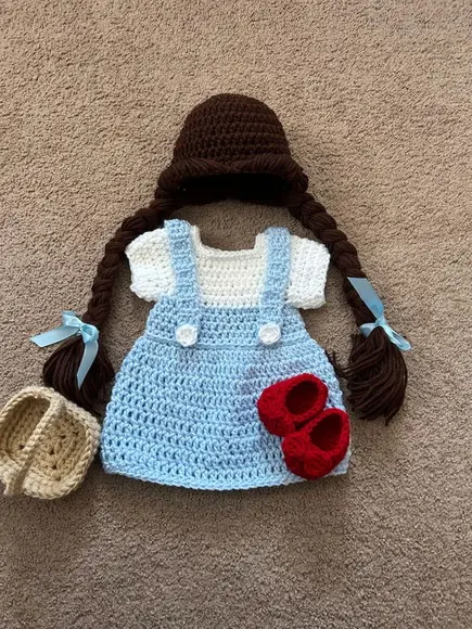 Fantasia Dorothy Gale o Mágico de Oz em Crochê