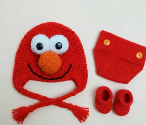 Fantasia Elmo (vila Sésamo) para Bebê - Conforto e Fofura em