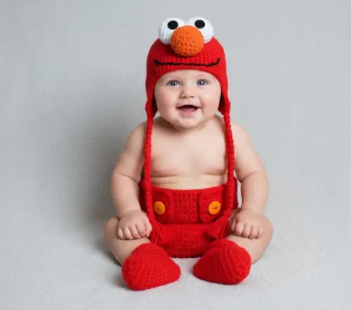 Fantasia Elmo (vila Sésamo) para Bebê - Conforto e Fofura em