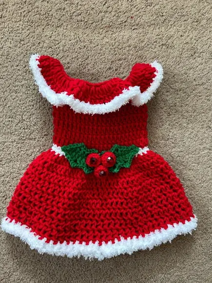 Fantasia Mamãe Noel em Crochê