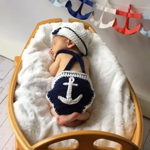 Fantasia marinheiro de crochê