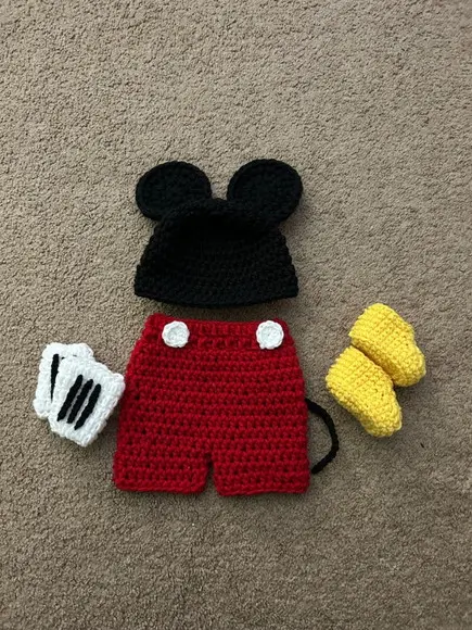 Fantasia Mickey em Crochê