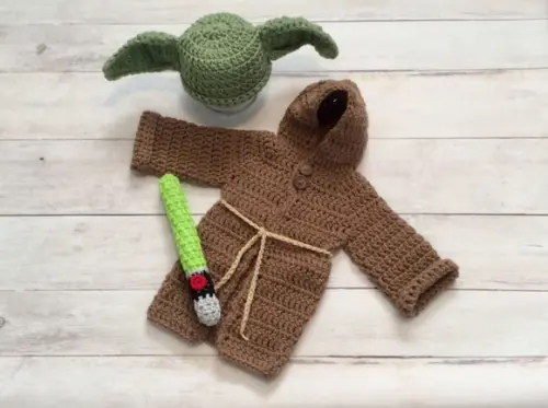 Fantasia Mestre Yoda em Crochê