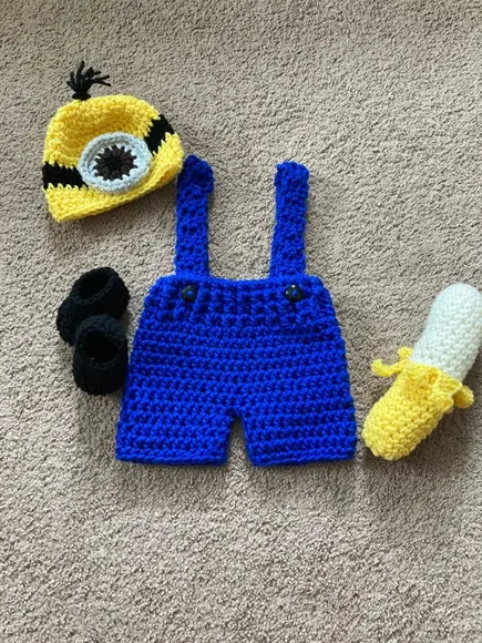 Fantasia Minions em Crochê