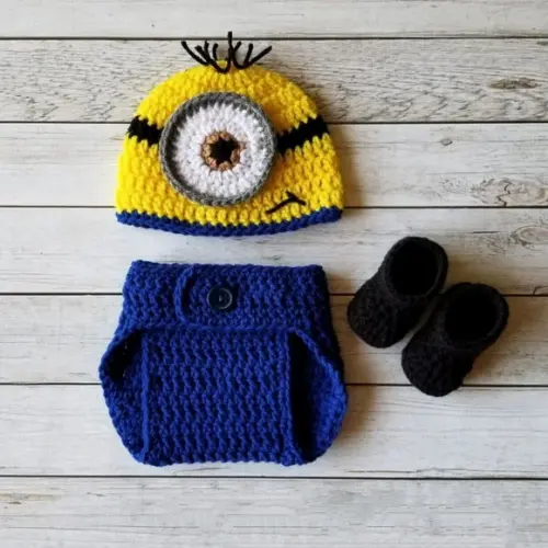 Fantasia Minions em Crochê