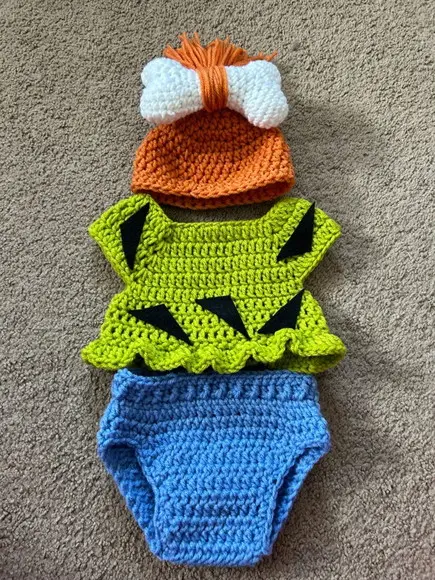 Fantasia Pedrita Flintstone em Crochê