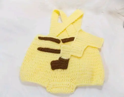 Fantasia Pikachu de Crochê Bebe