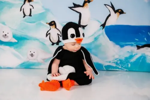 Fantasia Pinguim em Crochê
