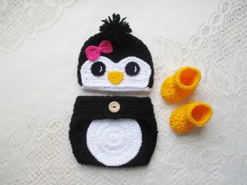 Fantasia Pinguim Ensaio Fotográfico Newborn Menina