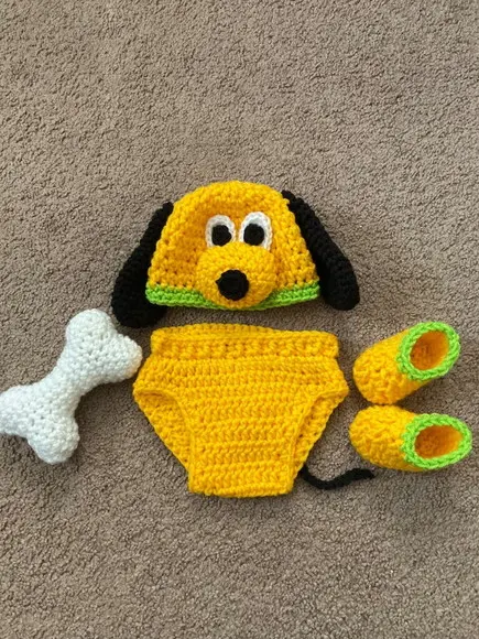 Fantasia Pluto em Crochê