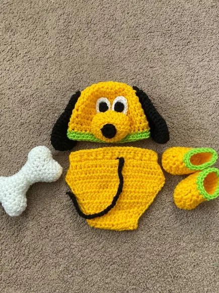Fantasia Pluto em Crochê