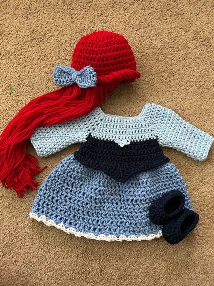 Fantasia Princesa Ariel em Crochê
