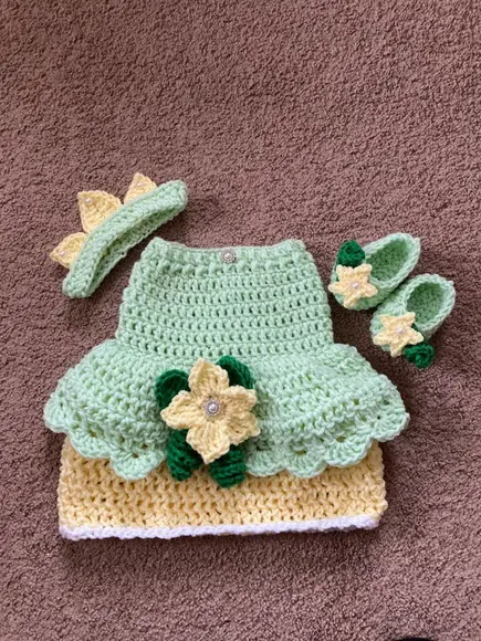 Fantasia Princesa Tiana em Crochê