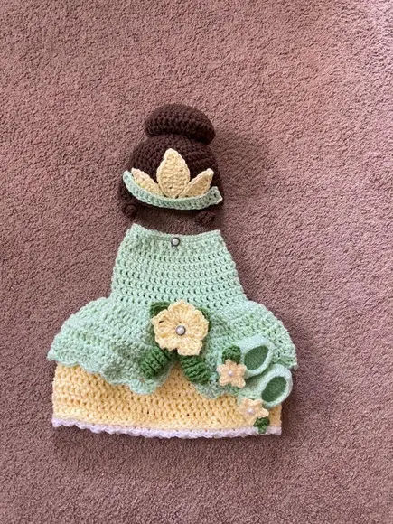 Fantasia Princesa Tiana em Crochê