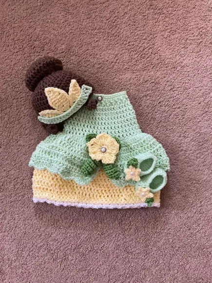 Fantasia Princesa Tiana em Crochê