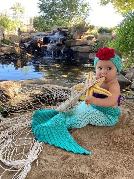 Fantasia Sereia de Crochê