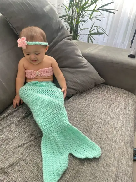 Fantasia Sereia de Crochê