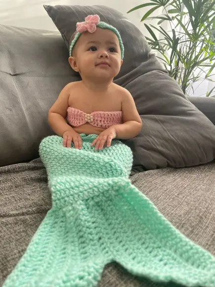 Fantasia Sereia de Crochê