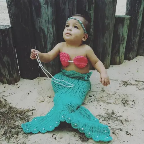 Fantasia Sereia de Crochê