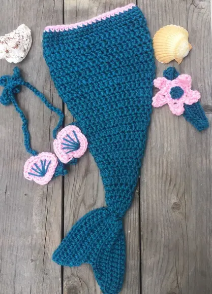Fantasia Sereia de Crochê