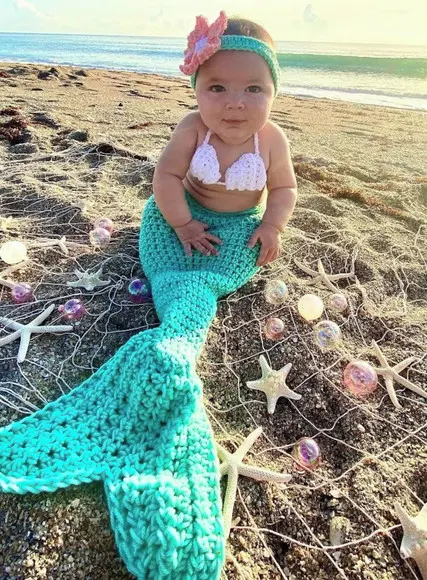 Fantasia Sereia de Crochê