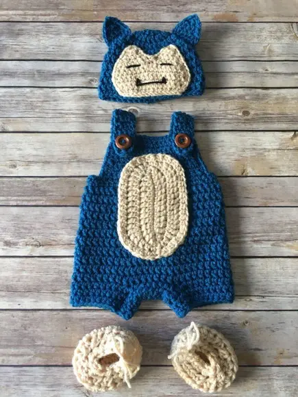 Fantasia Snorlax Pokémon em Crochê