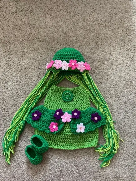 Fantasia Te Fiti Moana em Crochê