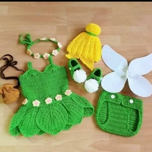 Fantasia Tinker Belle em Crochê "sininho"