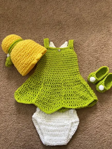 Fantasia Tinkerbell em Crochê
